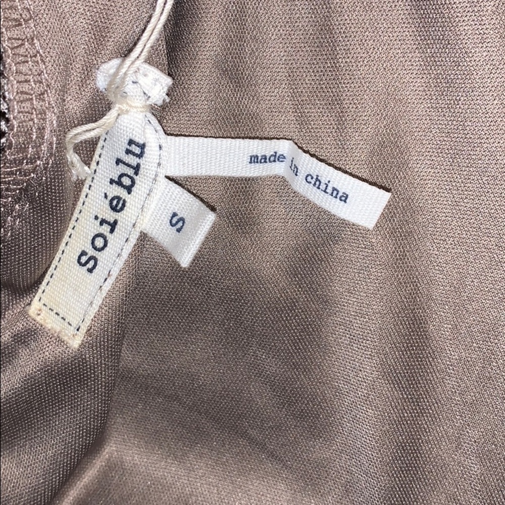 Soiéblu Mocha Burnout Damask Fit & Flare Dress - Picture 9 of 10